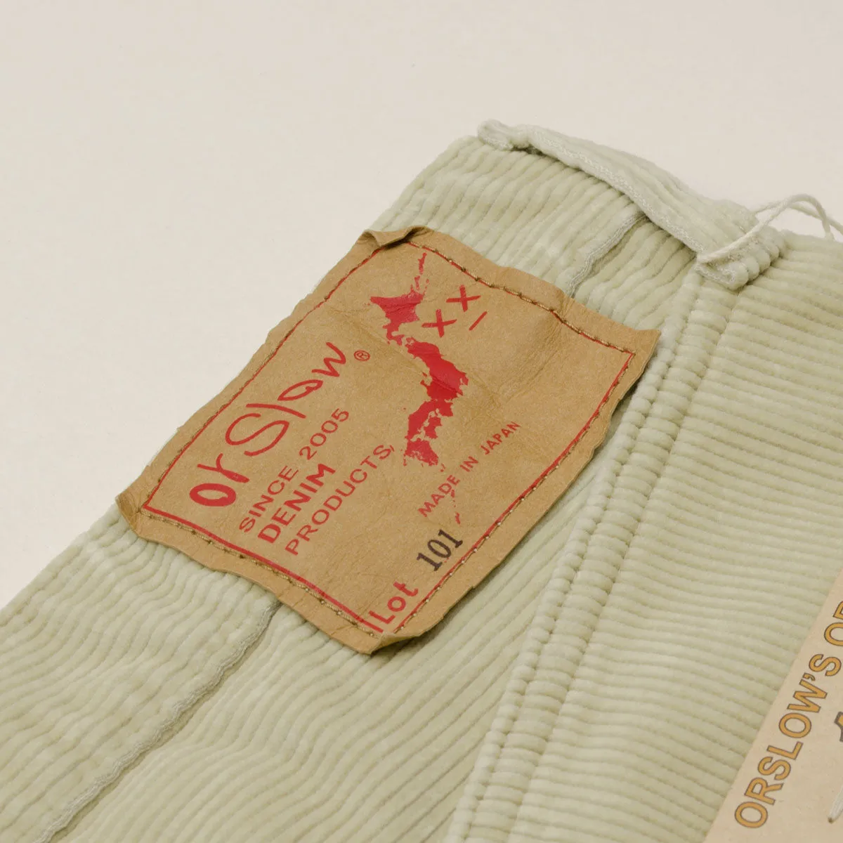 orSlow 101 Dad's Fit Corduroy Pants Ivory