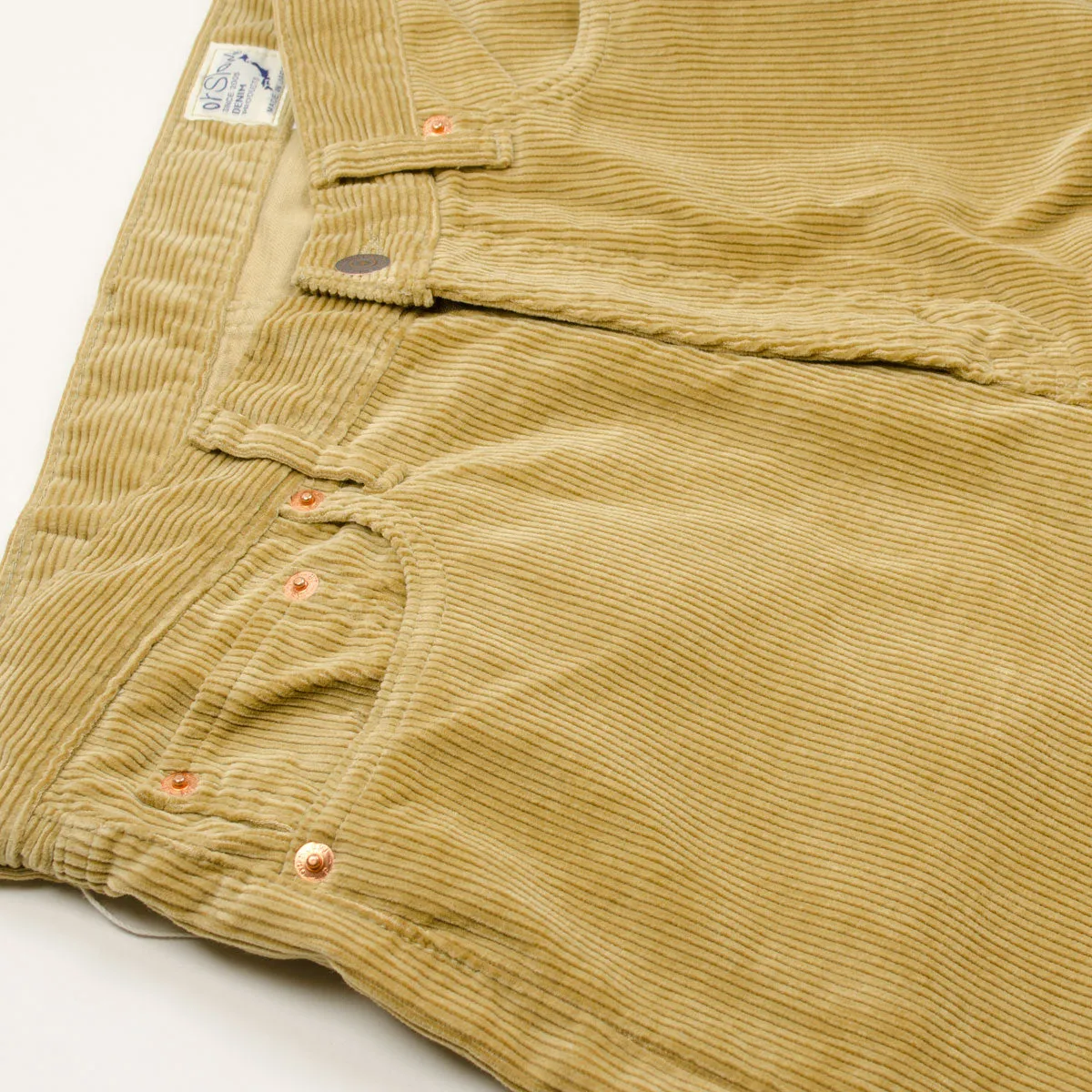 orSlow Dad's Fit Corduroy Pants Beige