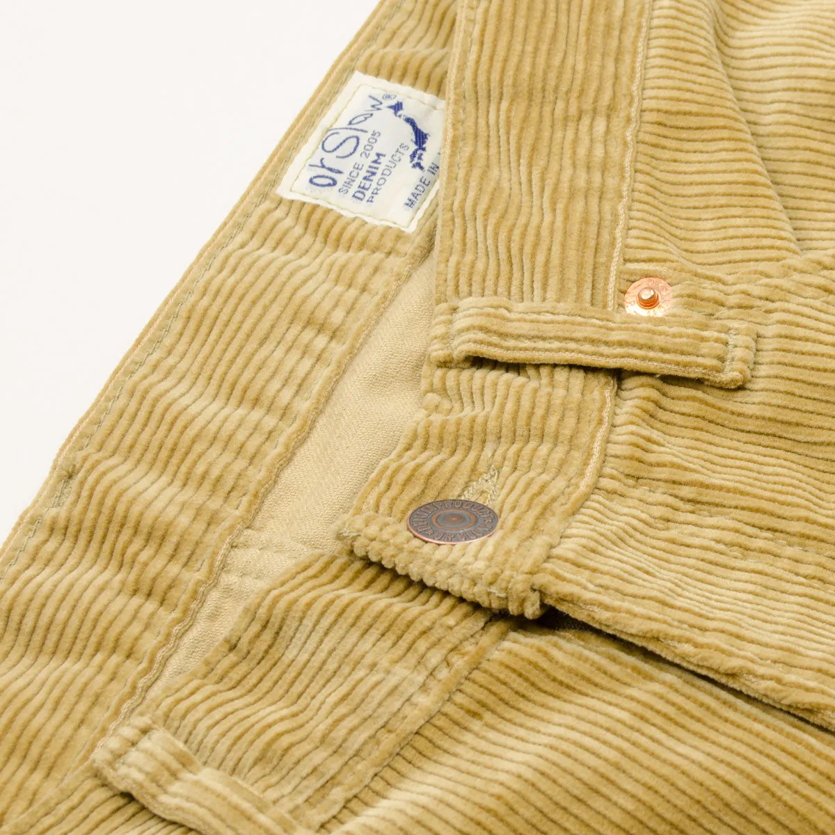 orSlow Dad's Fit Corduroy Pants Beige