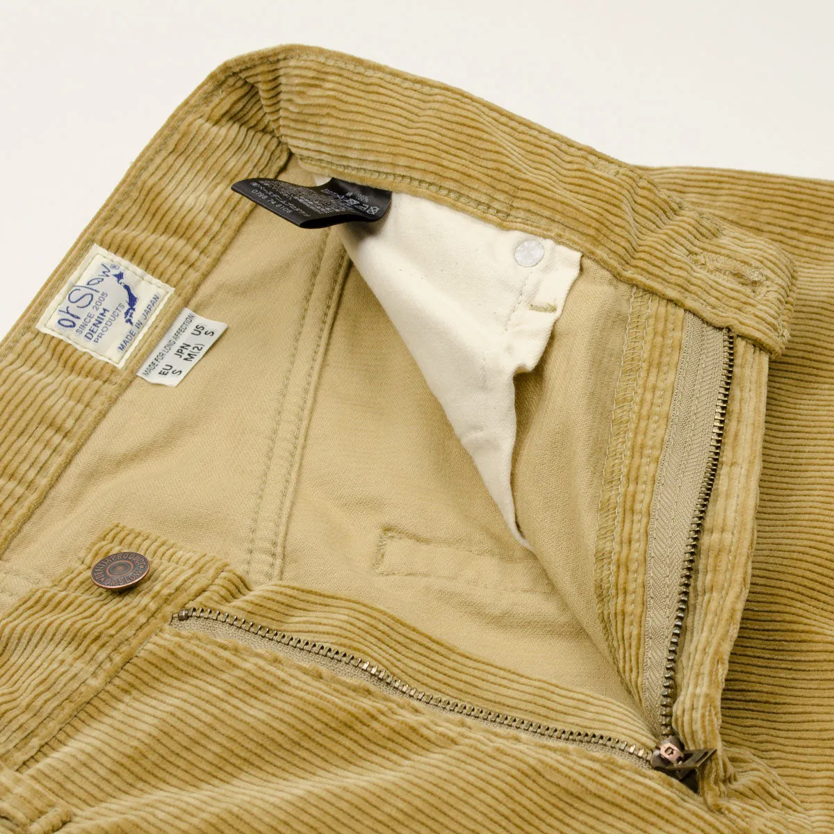 orSlow Dad's Fit Corduroy Pants Beige