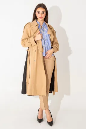 pleated trench coat