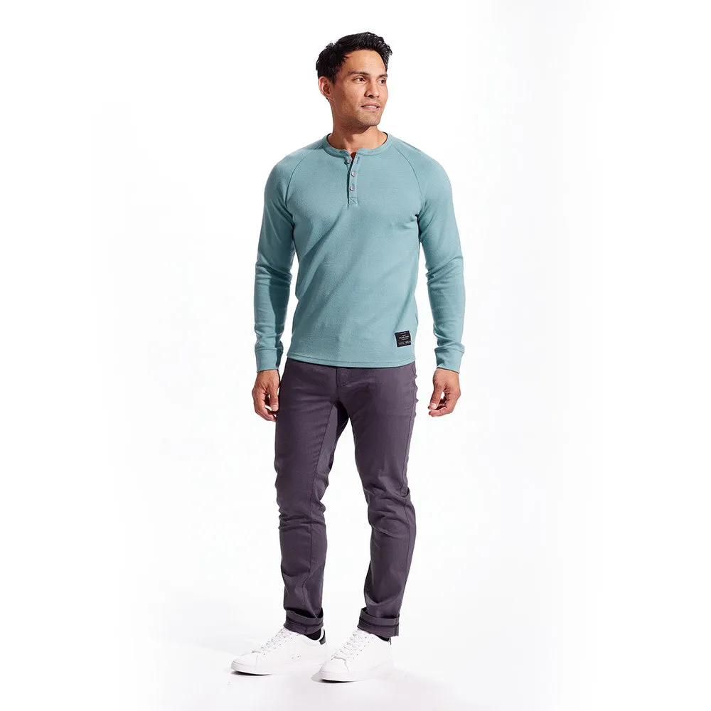 Raglan Sleeve Merino Wool Men's Shirt