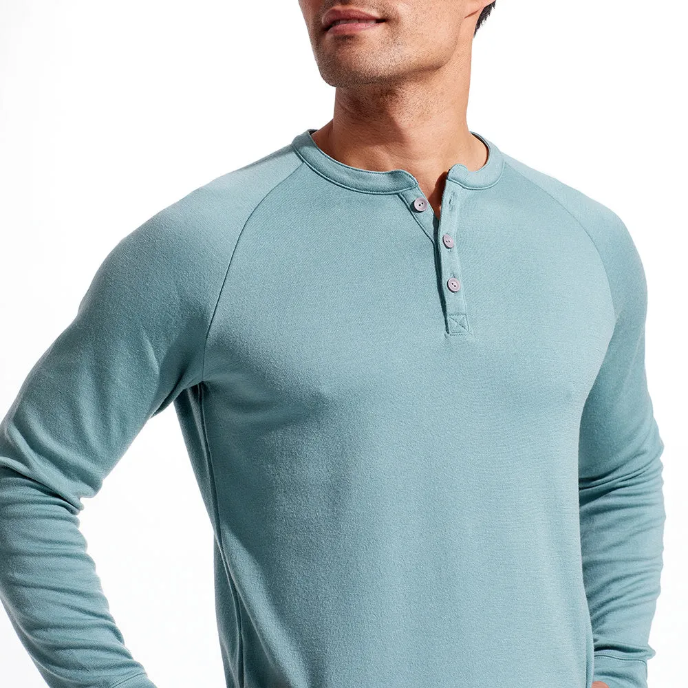 Raglan Sleeve Merino Wool Men's Shirt