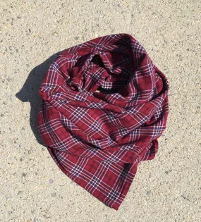 Red Checkered Blanket Scarf.