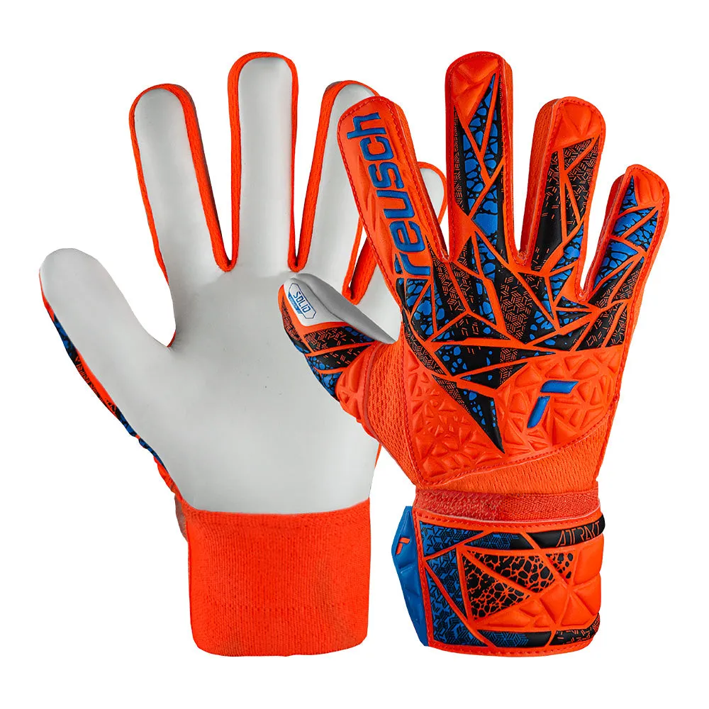 Reusch Attrakt Grip Goalkeeper Gloves (Orange/Blue)