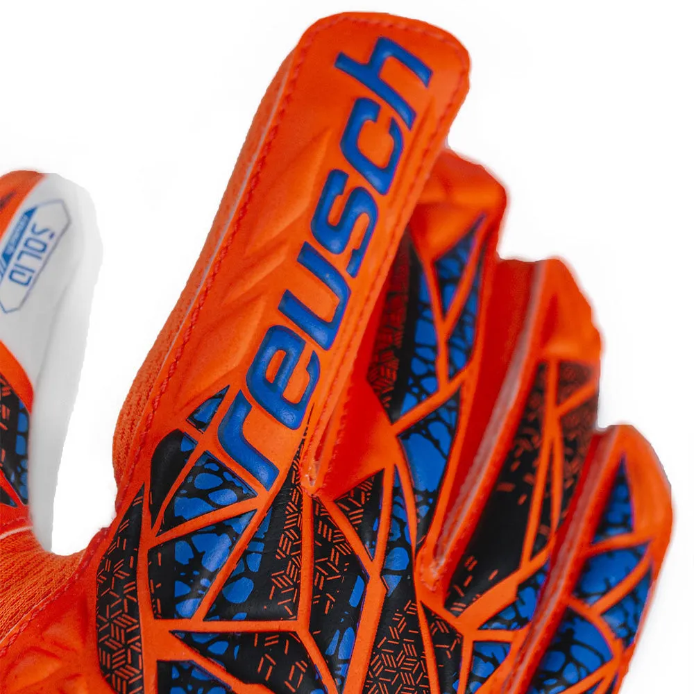 Reusch Attrakt Grip Goalkeeper Gloves (Orange/Blue)