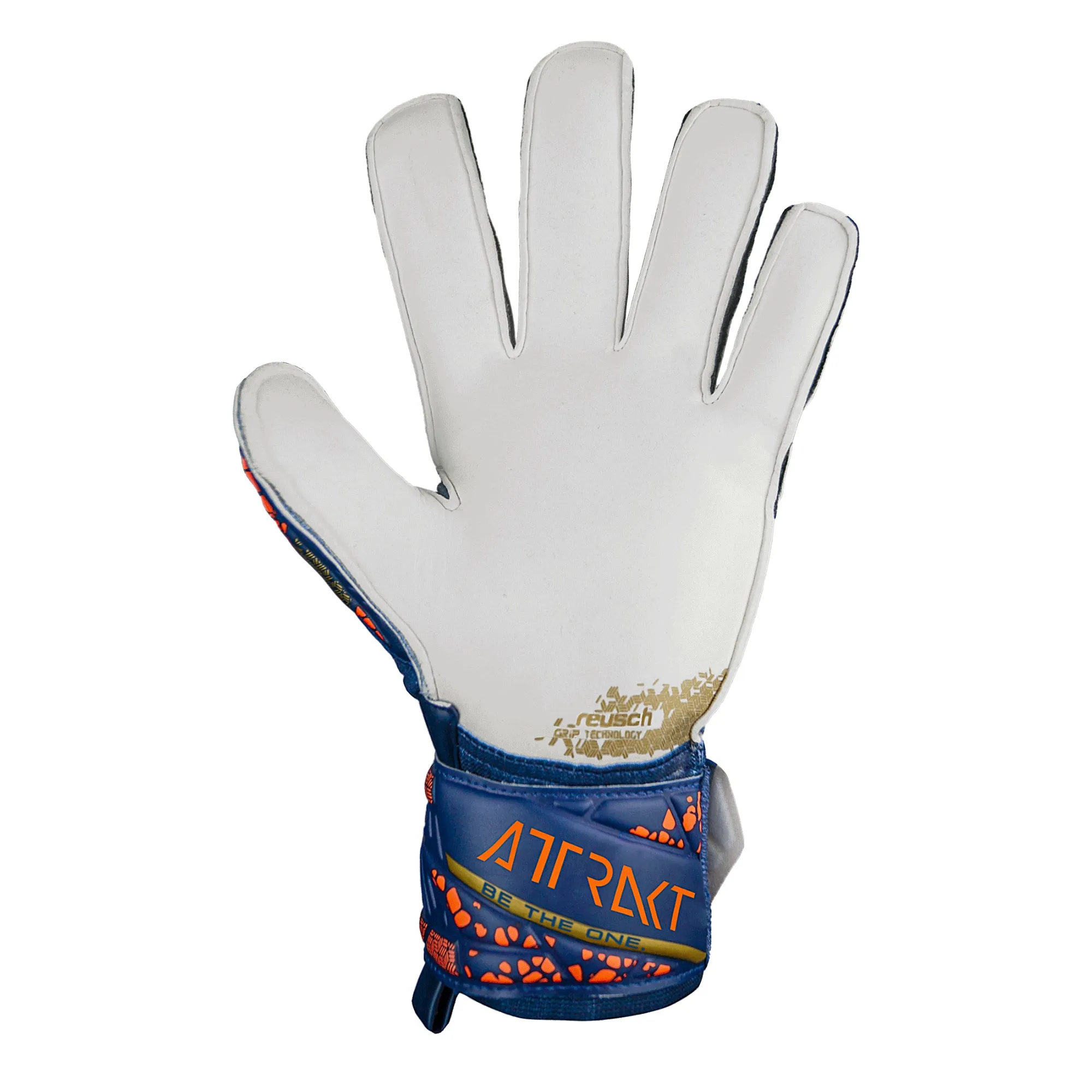 Reusch Blue/Gold Premium Attrakt Grip Goalkeeper Gloves