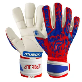 Reusch Men's Freegel Gold Fingersave Goalkeeper Gloves - Red/Blue