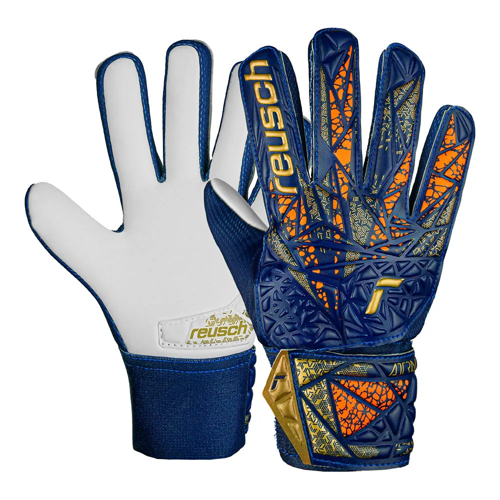 Reusch Youth Goalkeeper Gloves - Blue/Gold