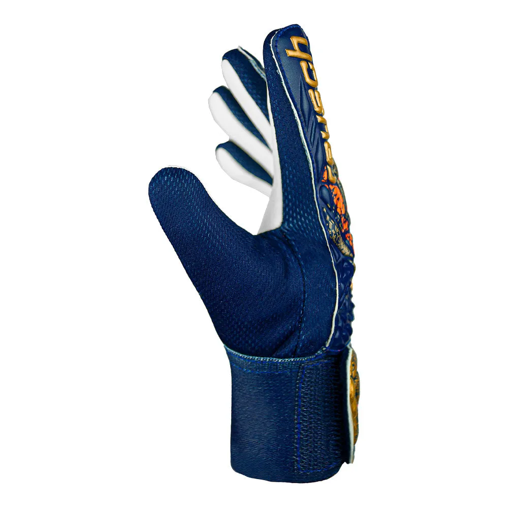 Reusch Youth Goalkeeper Gloves - Blue/Gold