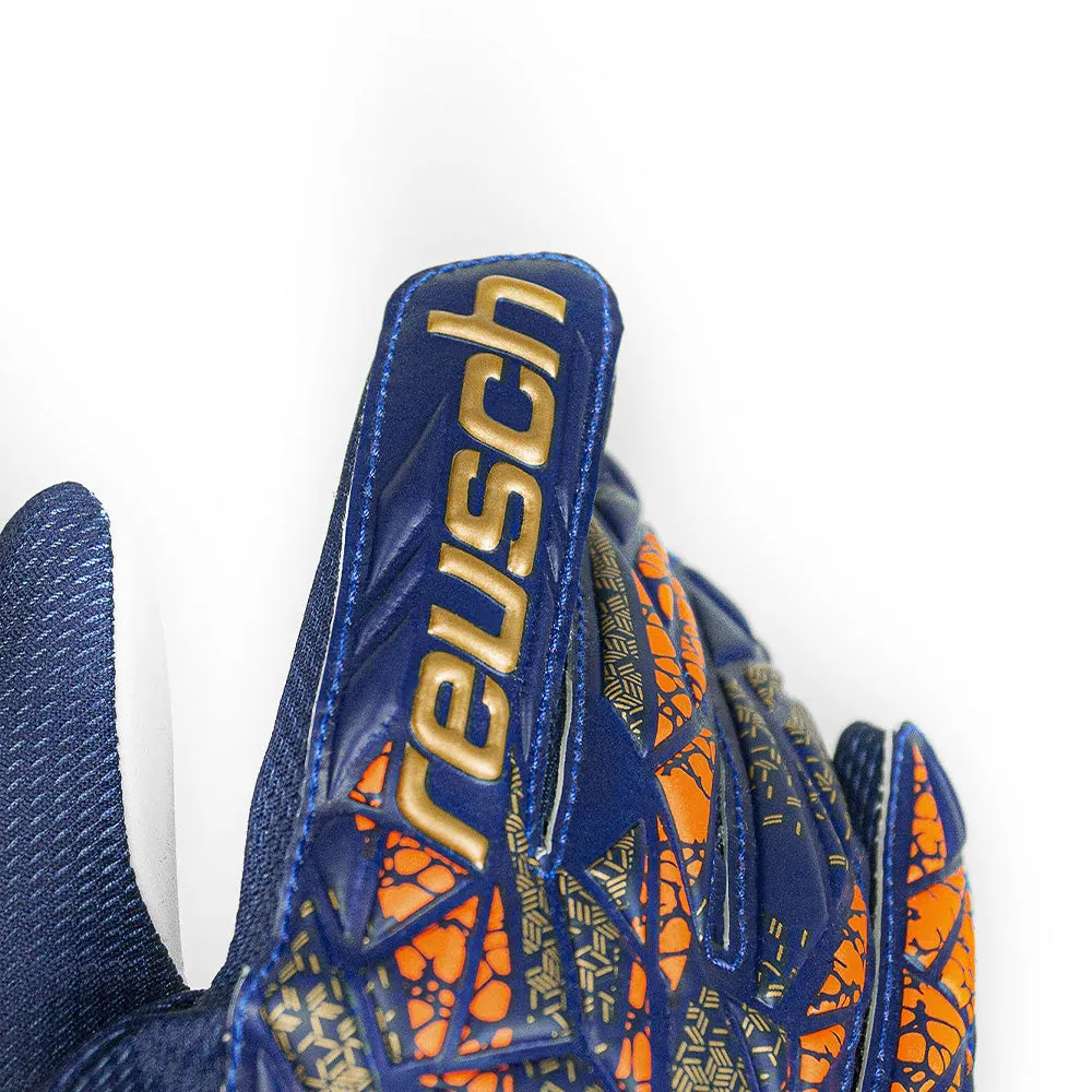 Reusch Youth Goalkeeper Gloves - Blue/Gold