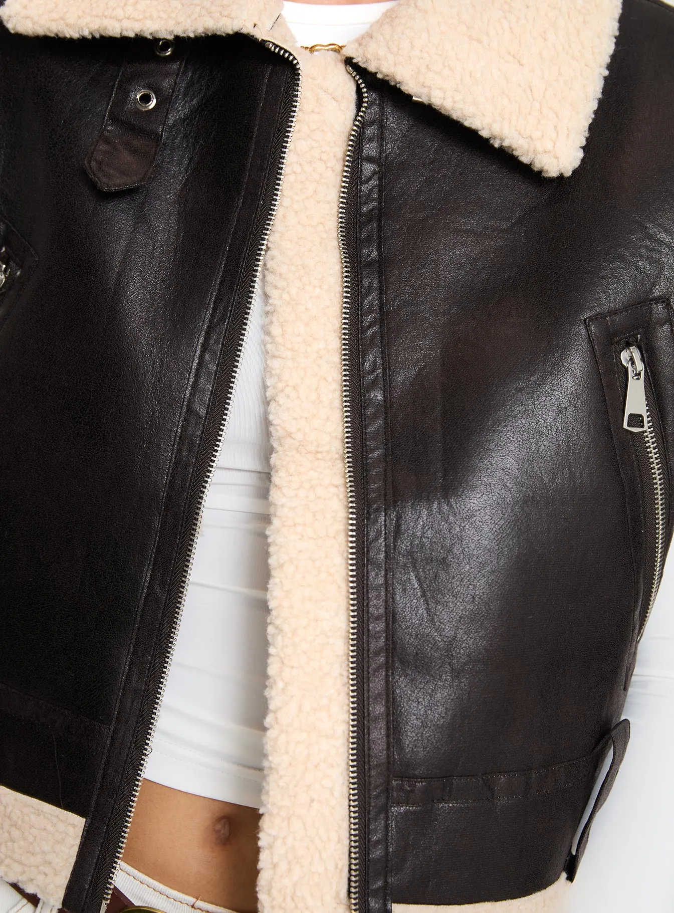 Riga Shearling Vest - Chocolate