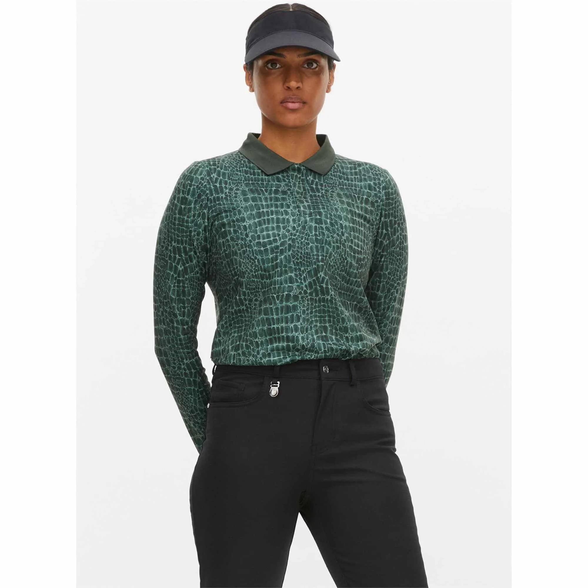 Rohnisch Sia Green Croco Polo Shirt