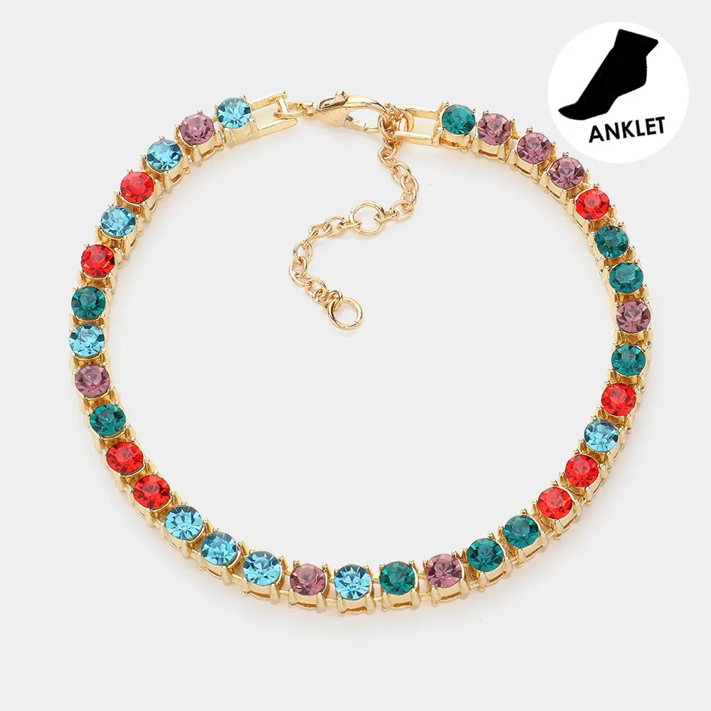 Round Stone Evening Anklet - iLLASPARKZ