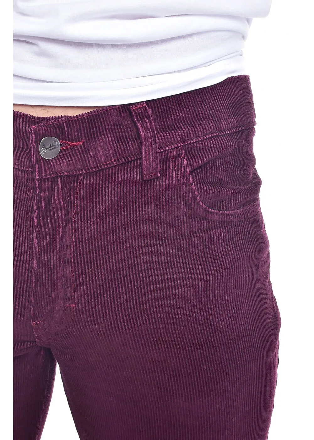 Run & Fly Men's Corduroy Flare Pants, Burgundy