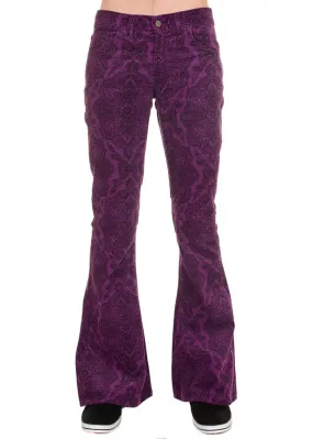 Run & Fly Men's Purple Corduroy 70's Flare Pants.