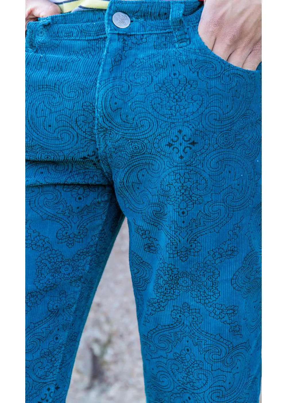 Run and Fly Men's Hendrix Corduroy Flare Pants - Ink Blue