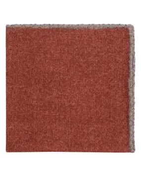 Rust Grey Wool Garza Pocket Square - Top Result.