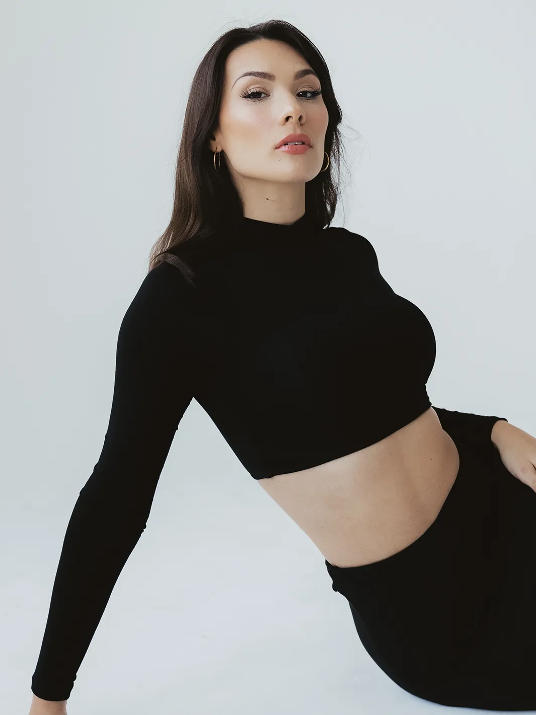 Seamless Turtleneck Bra Top