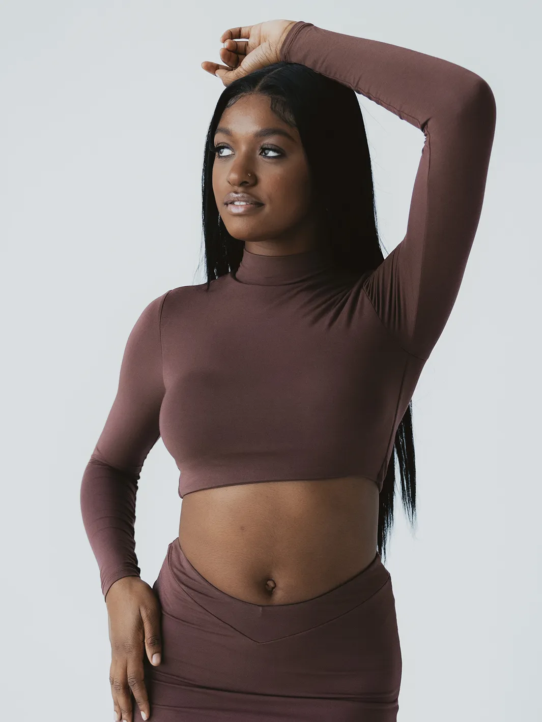 Seamless Turtleneck Bra Top