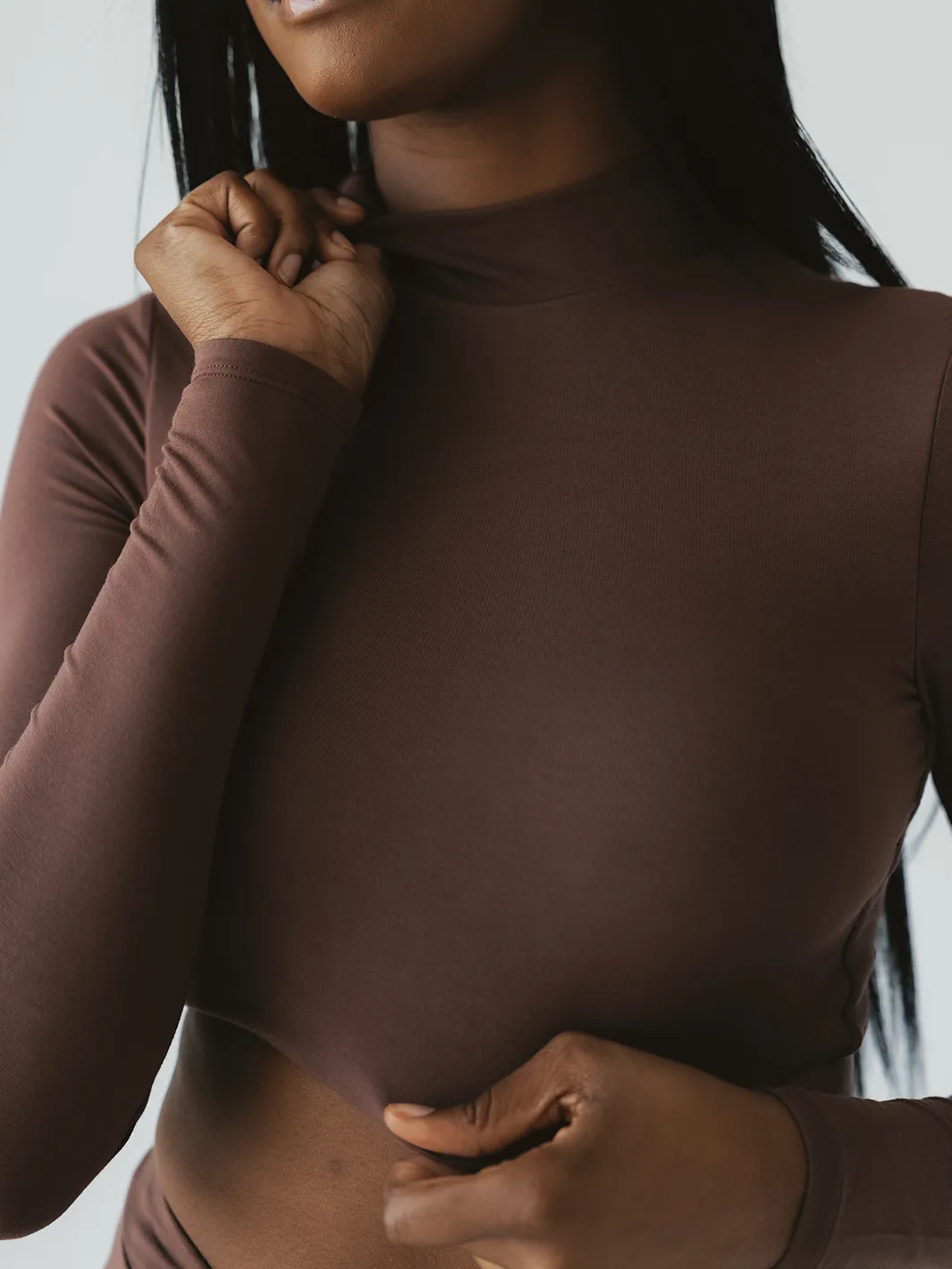 Seamless Turtleneck Bra Top