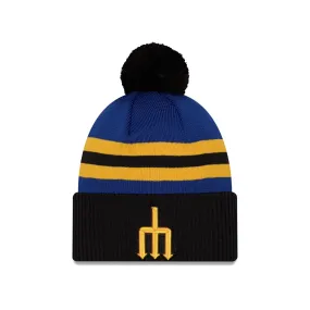 Seattle Mariners City Connect Pom Knit Hat