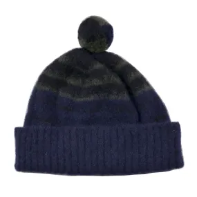 Shaggy Dog Border Beanie - Navy / Black / Army by cableami