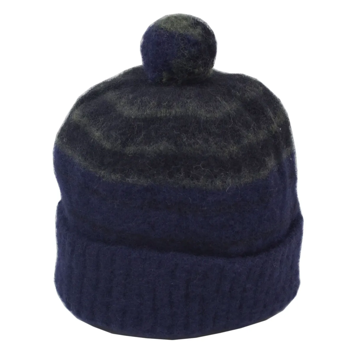 Shaggy Dog Border Beanie - Navy / Black / Army by cableami