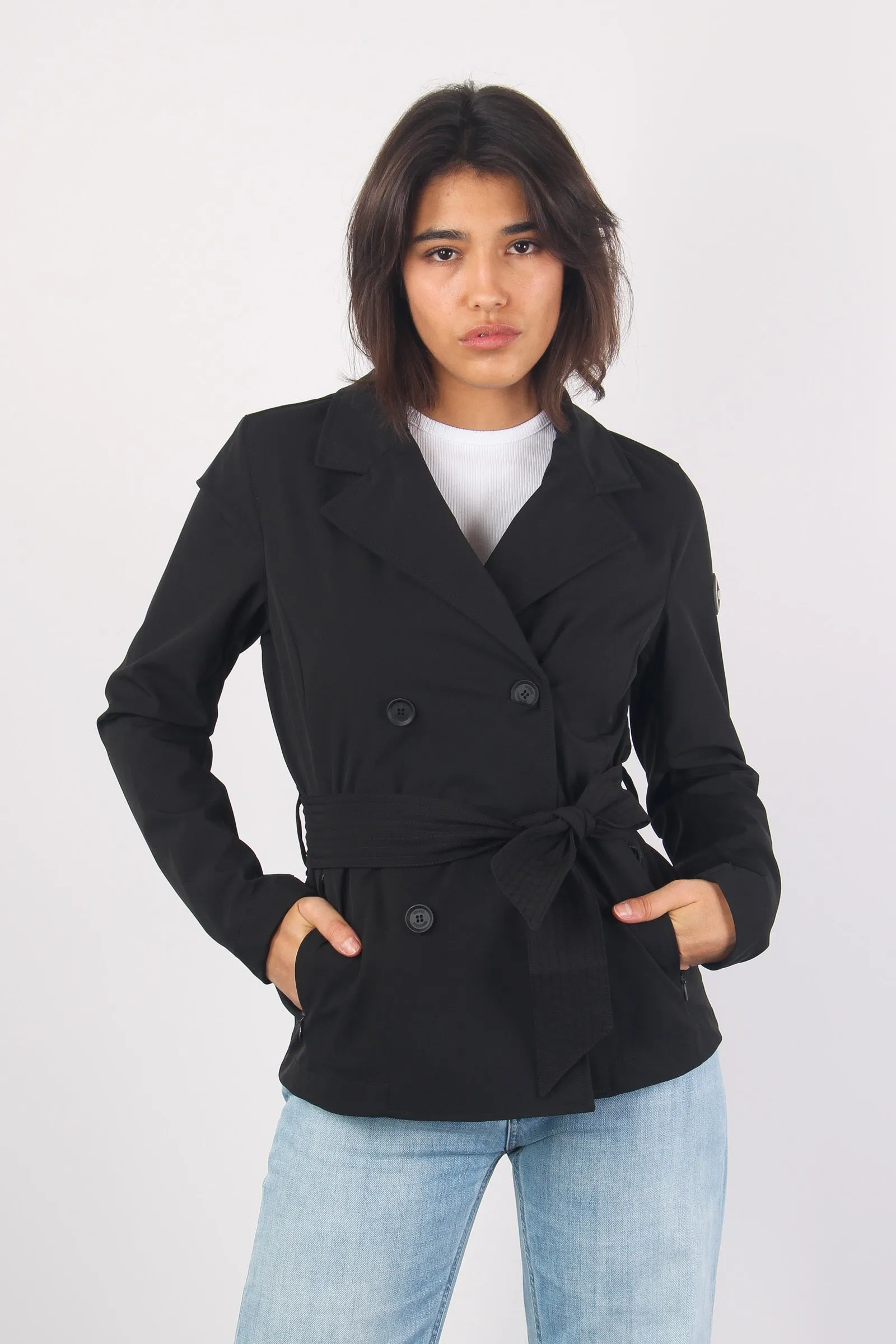 Short Black Trench Coat