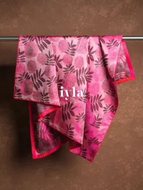 Silk Scarf with Old Garden Rose Design - Buy Now