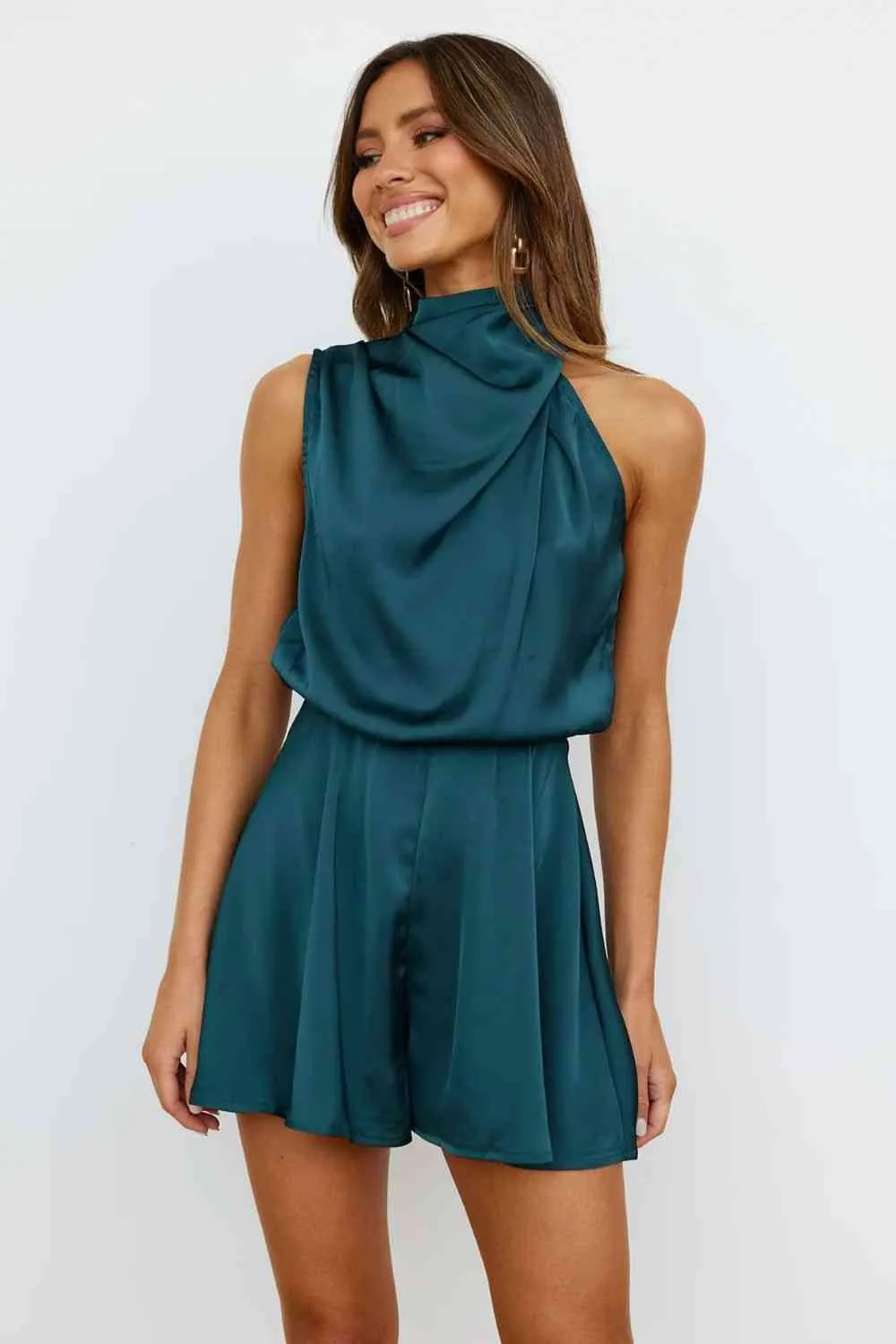 Sleeveless Turtleneck Jumpsuit