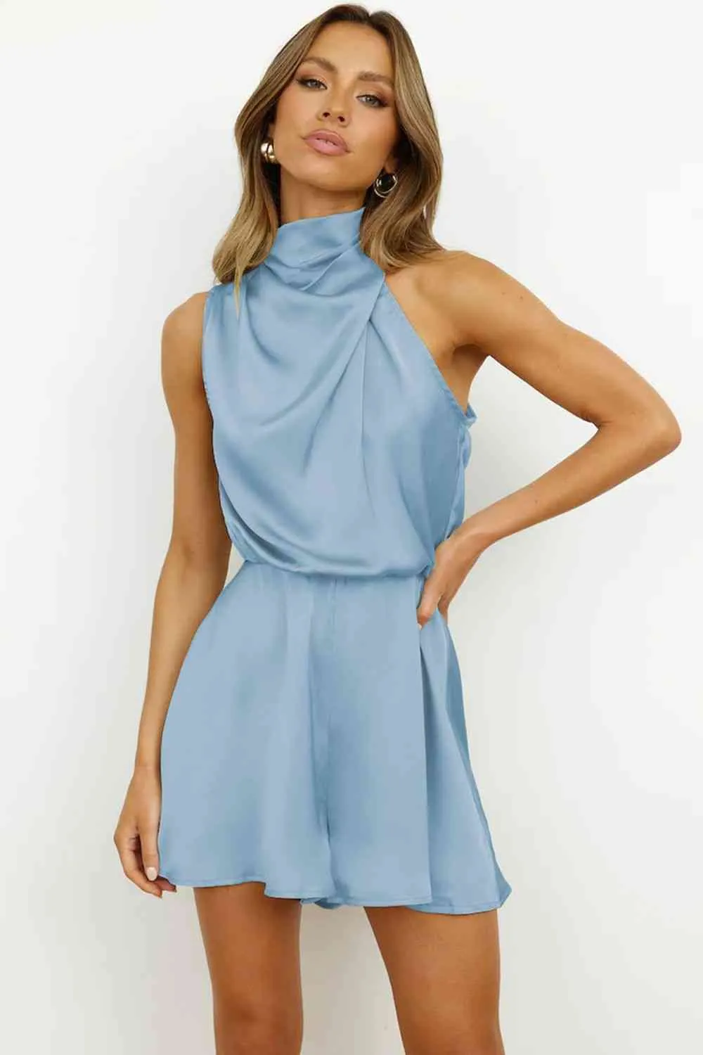 Sleeveless Turtleneck Jumpsuit