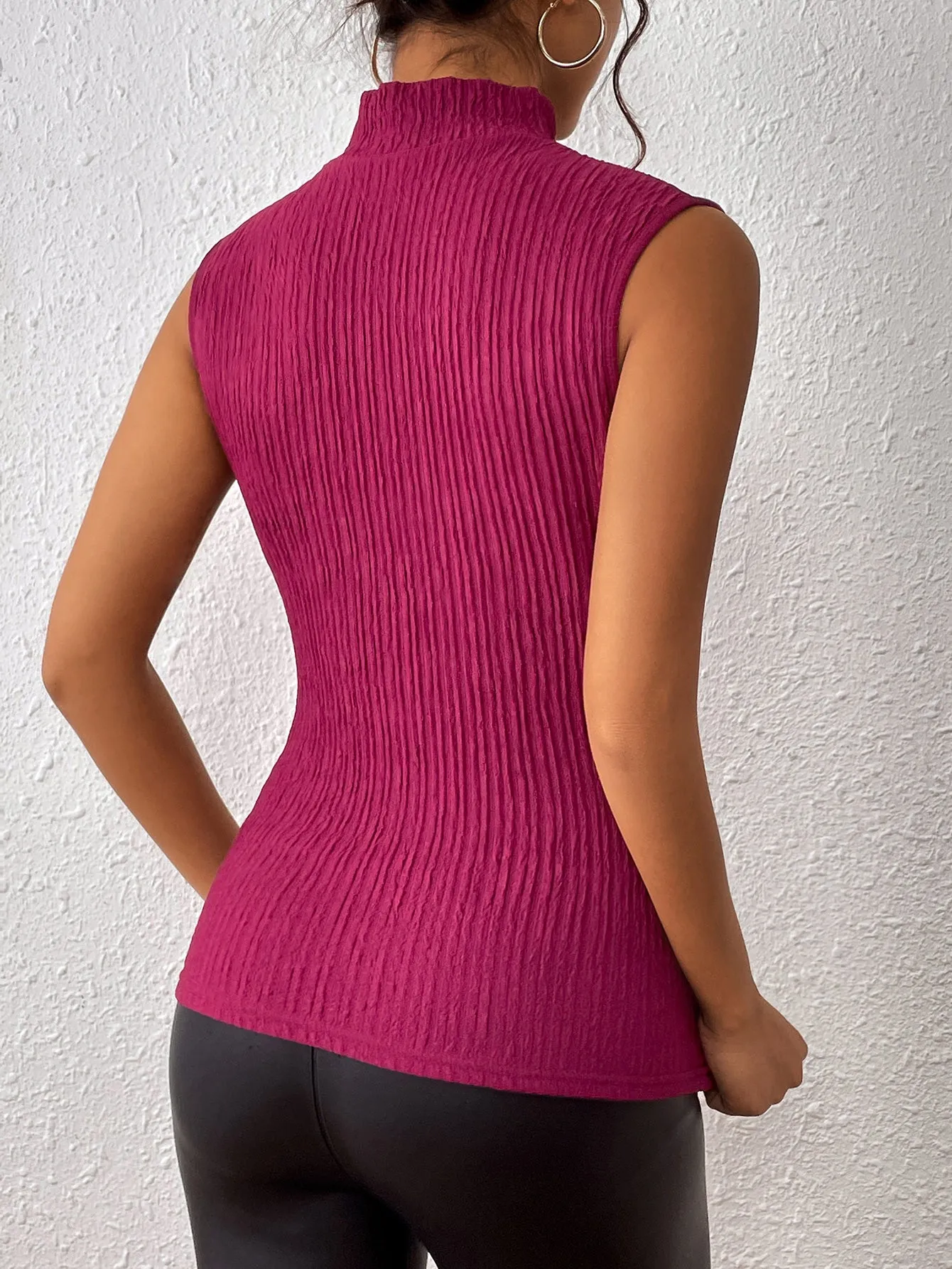 Sleeveless Turtleneck Tank