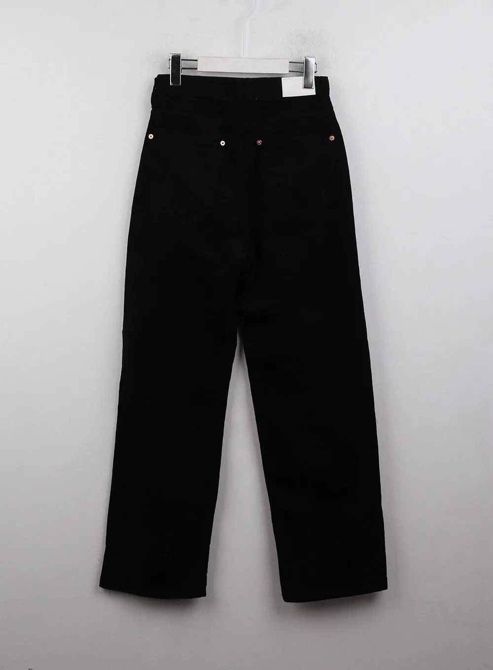 Solid Corduroy Straight Pants