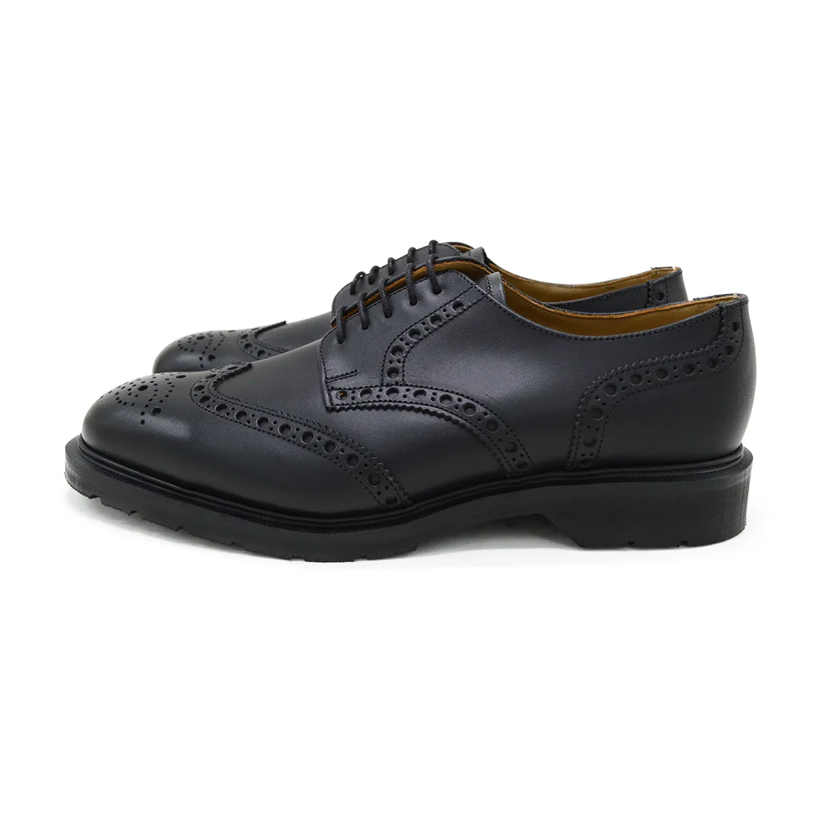 SOLOVAIR Black Premium Gibson Brogue Shoe