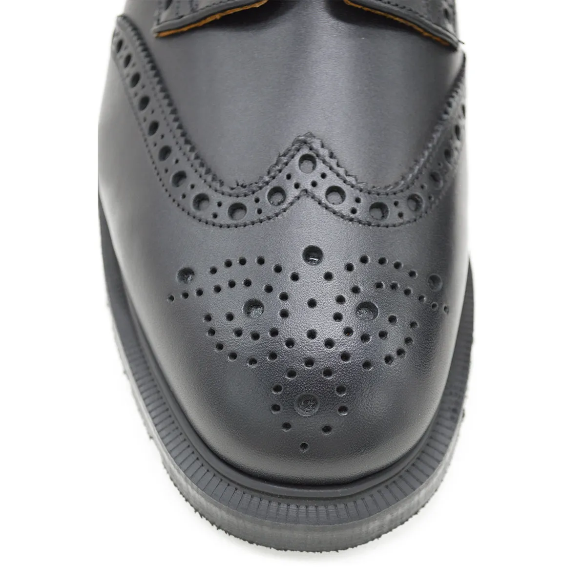 SOLOVAIR Black Premium Gibson Brogue Shoe