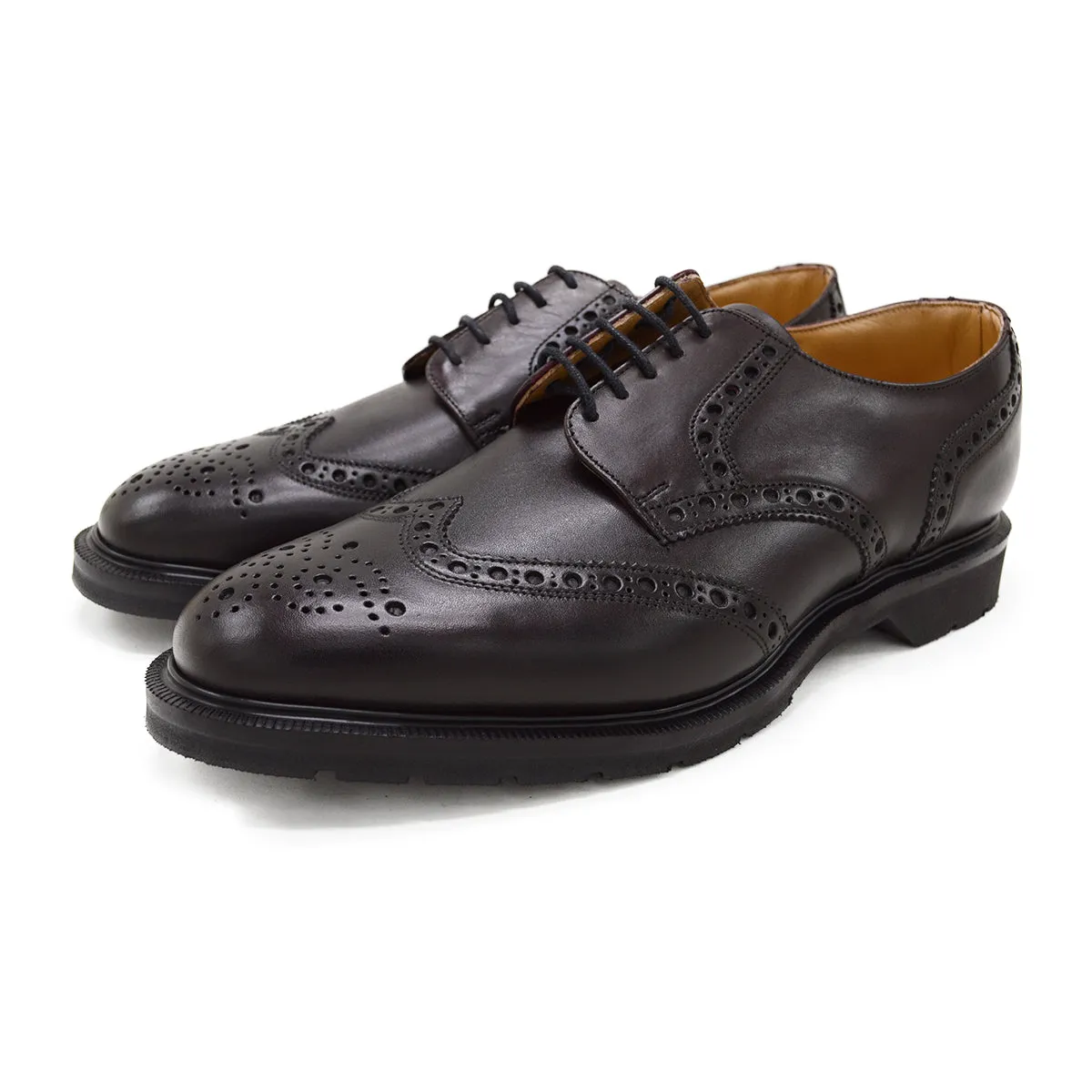 Solovair Premium Gibson Brogue Shoe - Burgundy