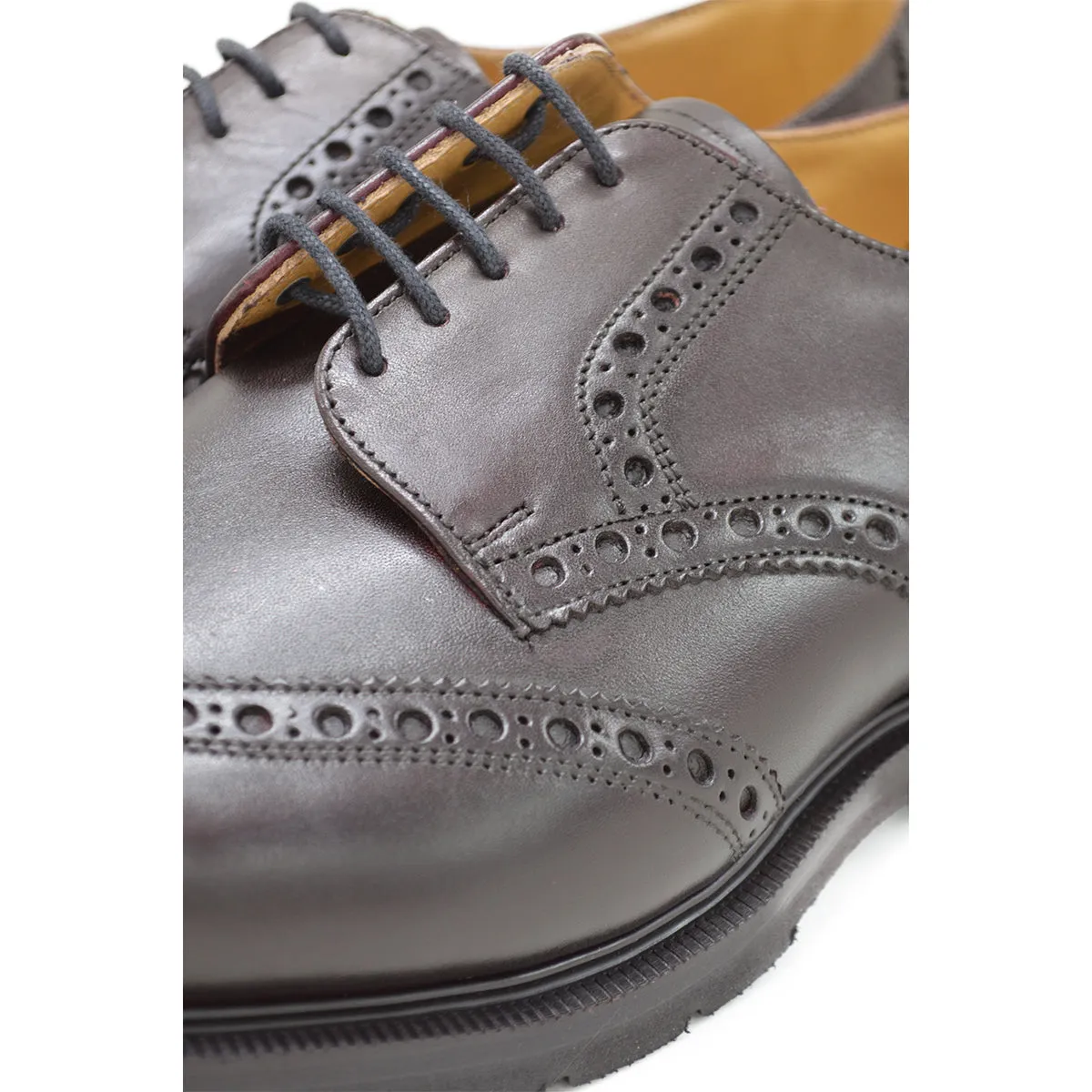 Solovair Premium Gibson Brogue Shoe - Burgundy