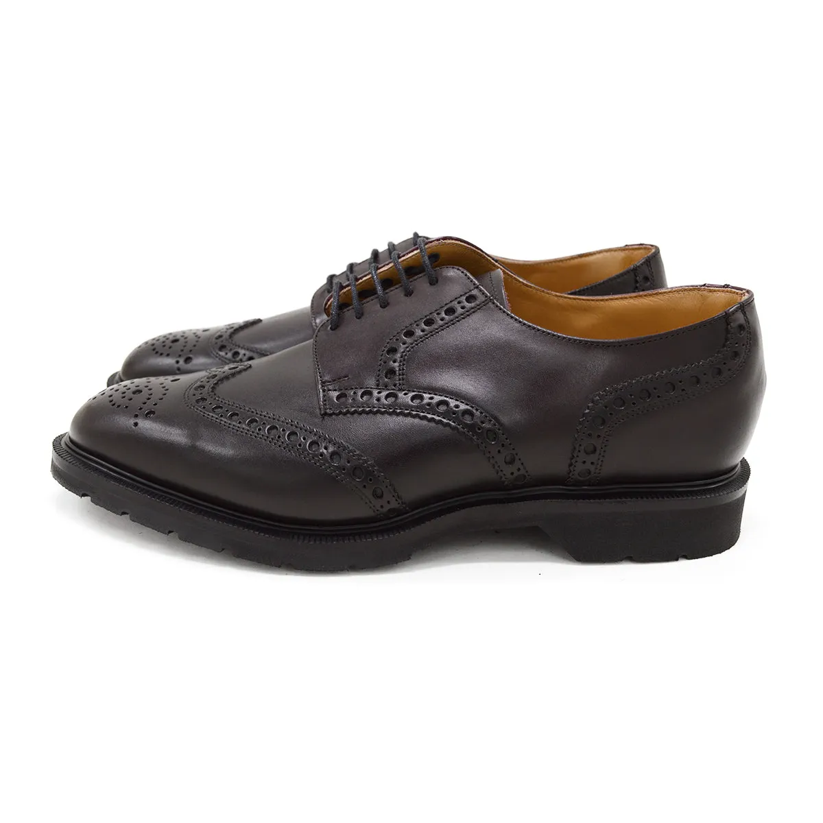 Solovair Premium Gibson Brogue Shoe - Burgundy