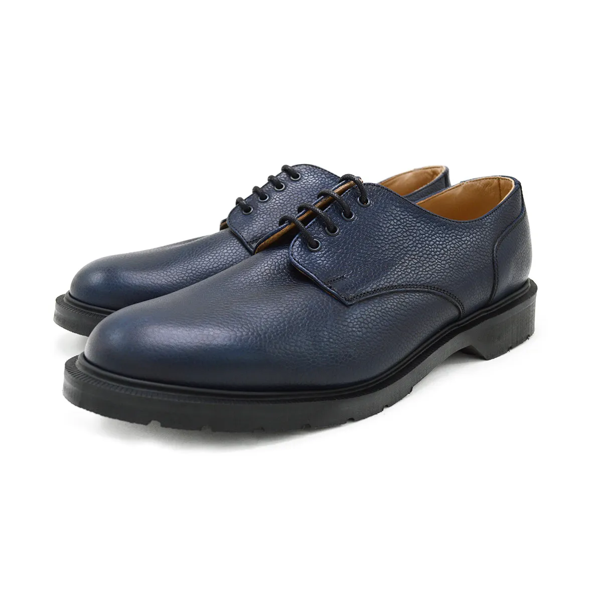 Solovair Premium Navy Scotch Grain Gibson Shoe