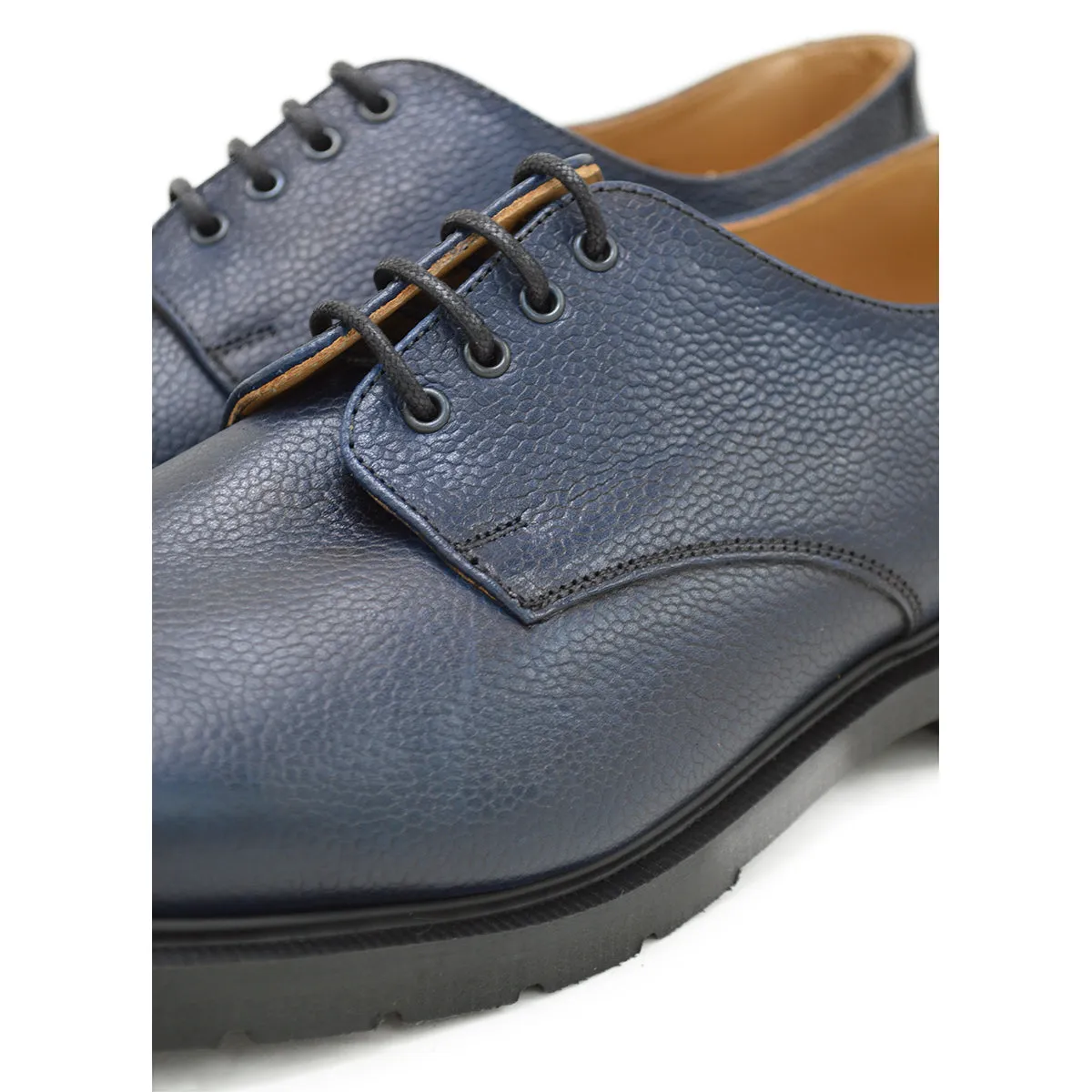 Solovair Premium Navy Scotch Grain Gibson Shoe