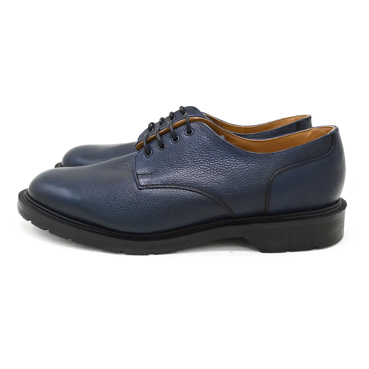 Solovair Premium Navy Scotch Grain Gibson Shoe