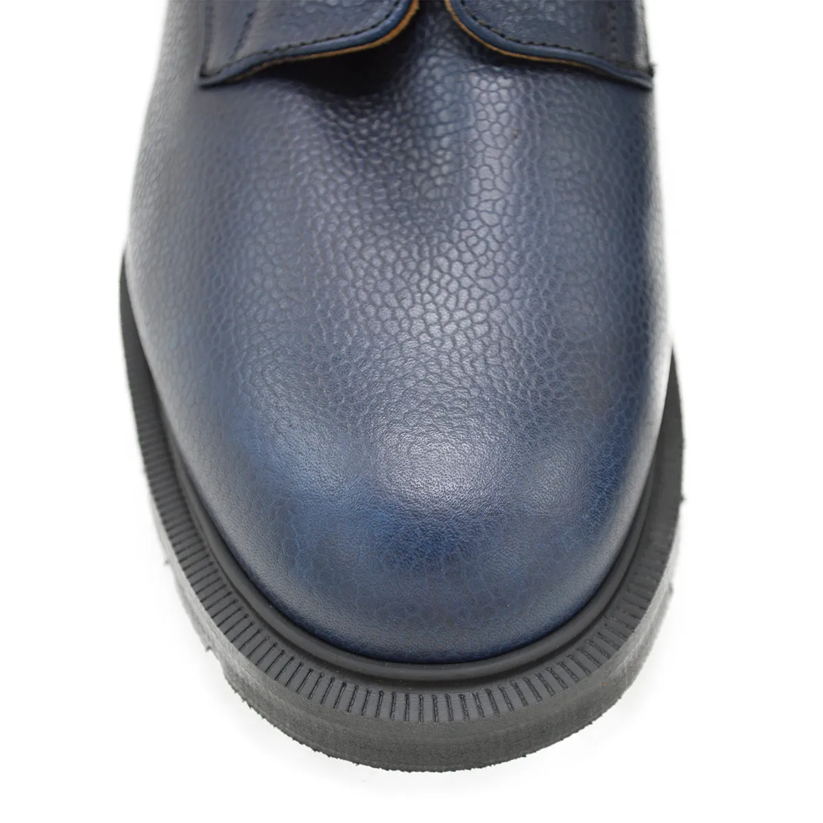 Solovair Premium Navy Scotch Grain Gibson Shoe