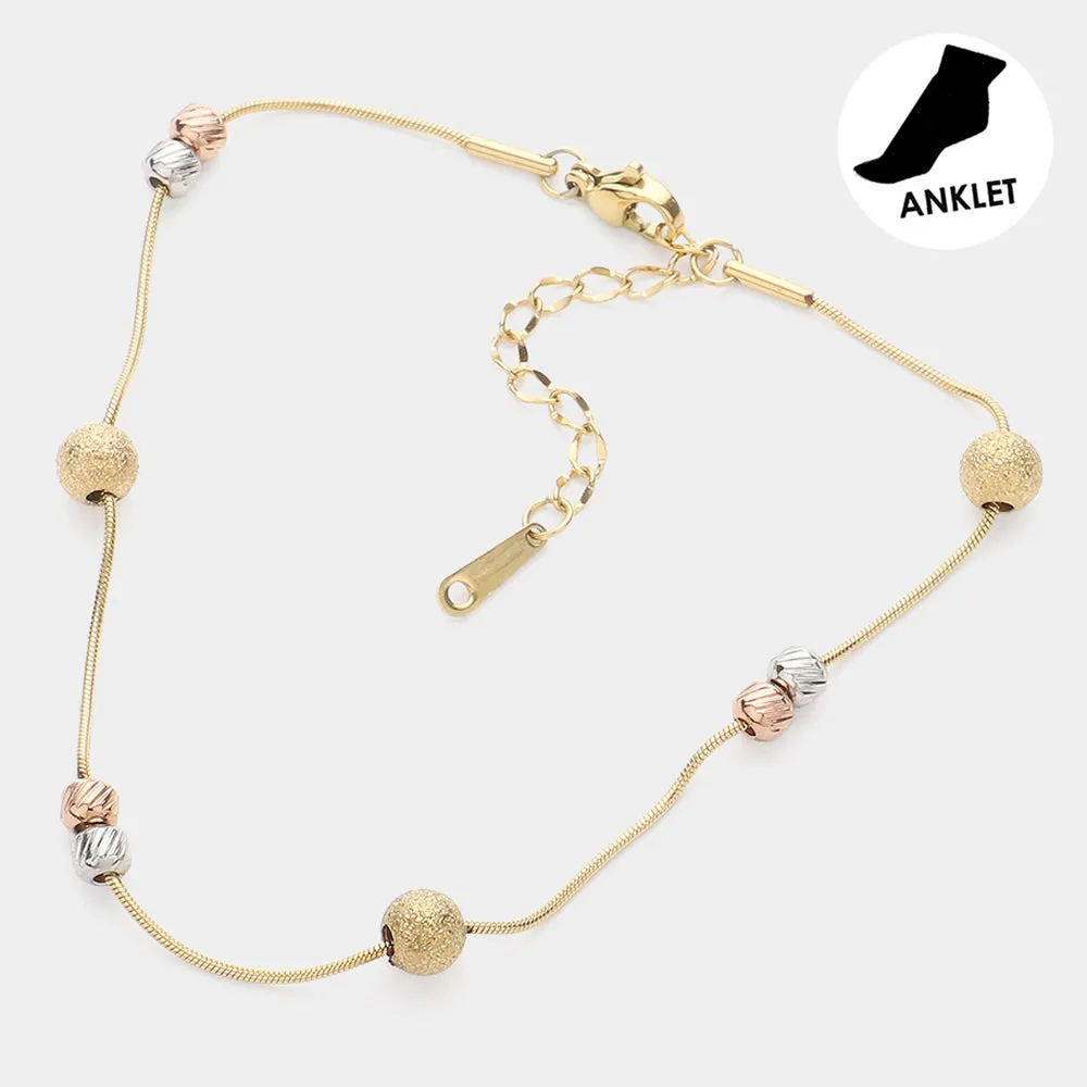 Stainless Steel Ball Anklet