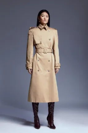 Tailored Multiway Cotton Trench Coat | Karen Millen