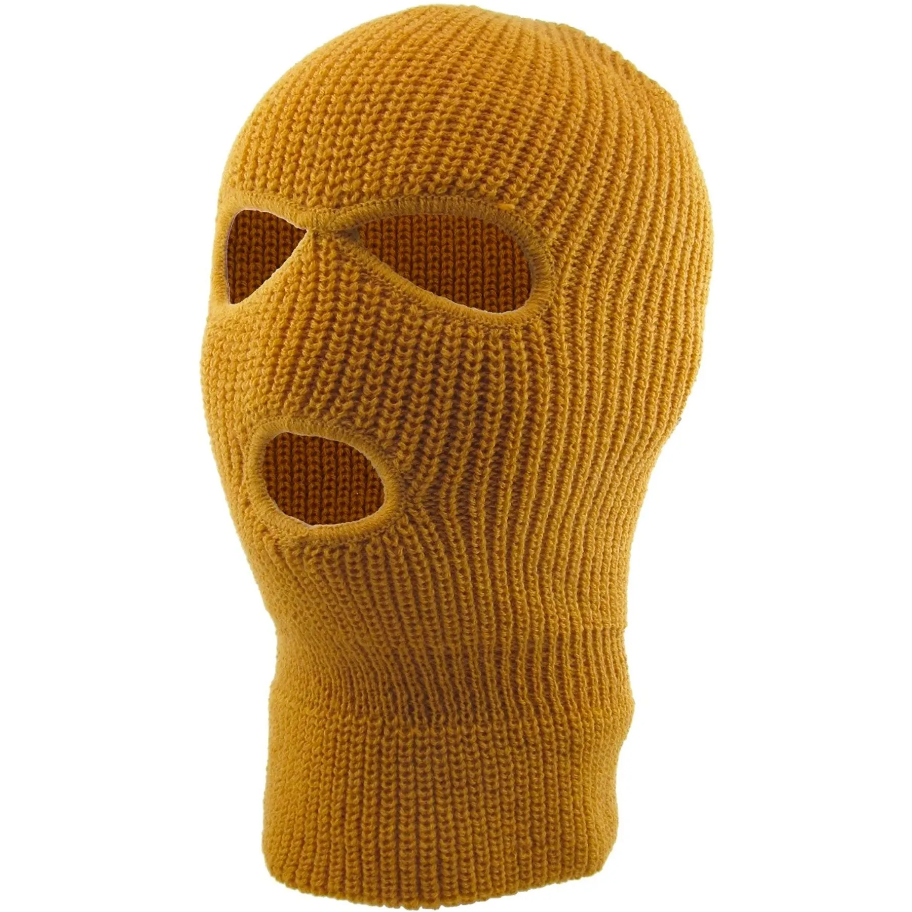 Three Hole Knit Ski Mask - Wheat Timbs Inspired.