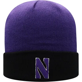 Top of the World Northwestern Wildcats Purple/Black Core 2-Tone Cuffed Knit Hat