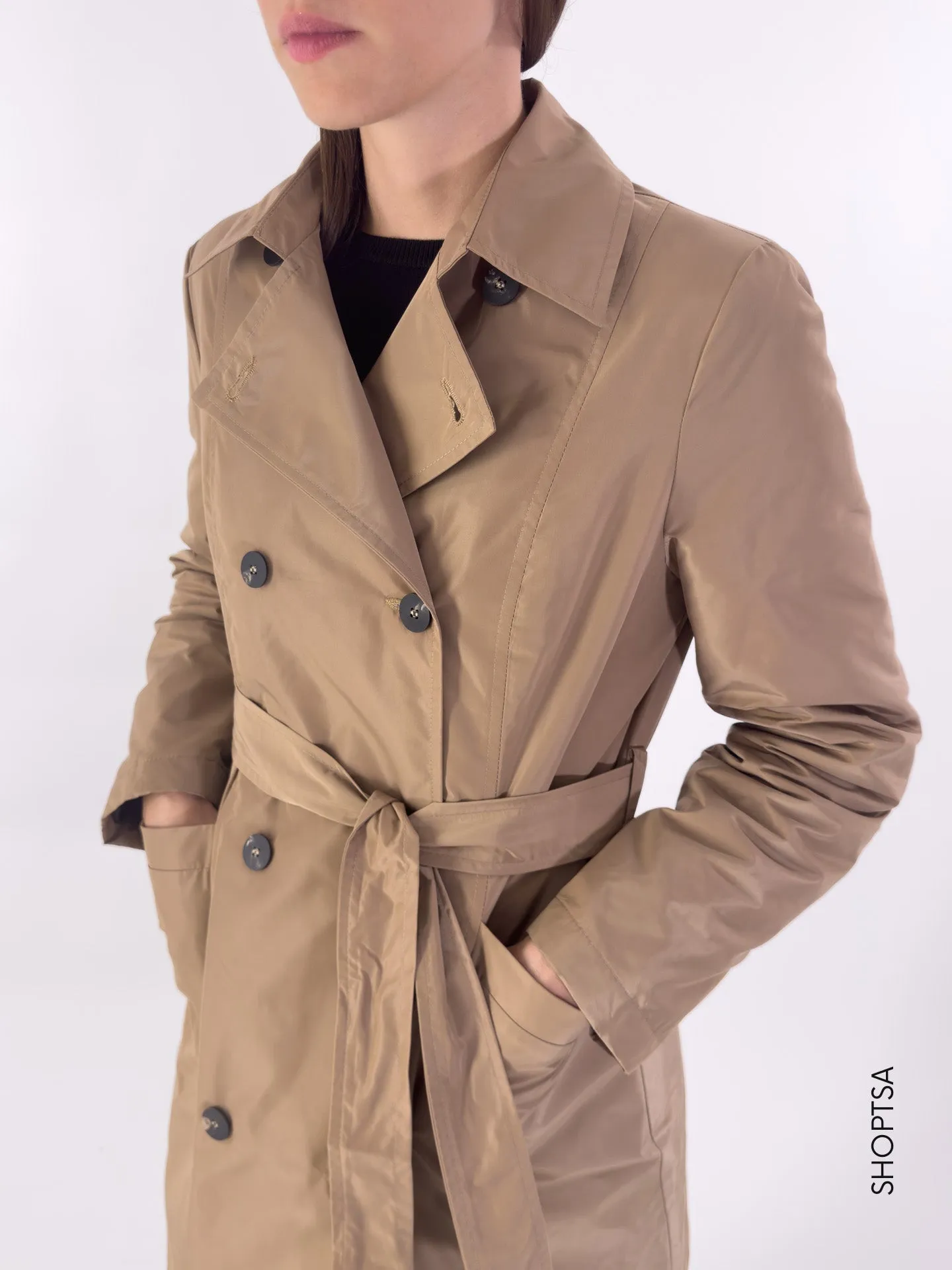 Trench coat with double-breasted quilting - Prani