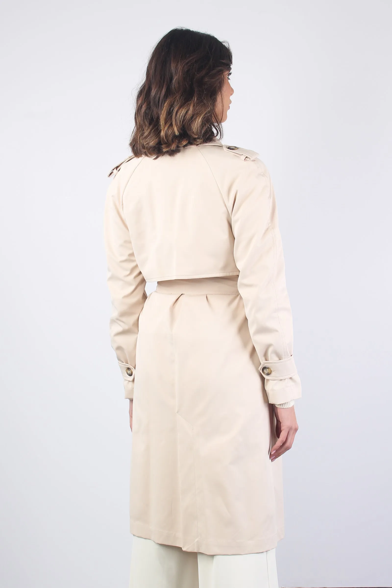 Trench Long Nylon Beige