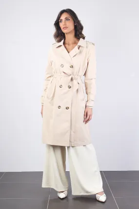 Trench Long Nylon Beige